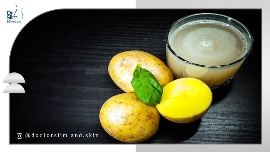 آب سیب زمینی برای لک صورت