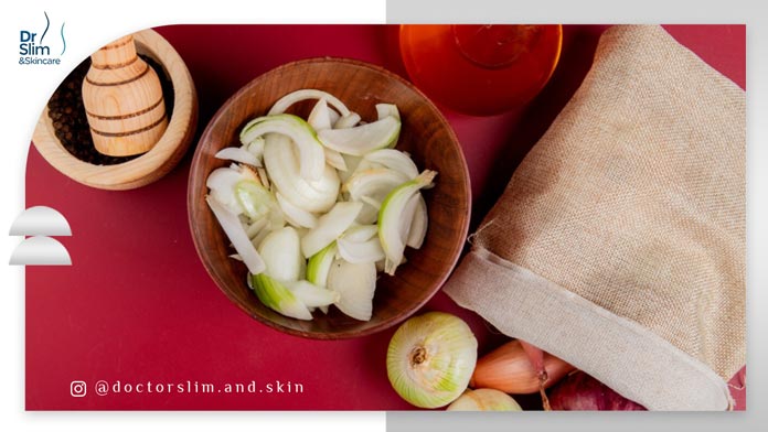 آب پیاز برای لک صورت