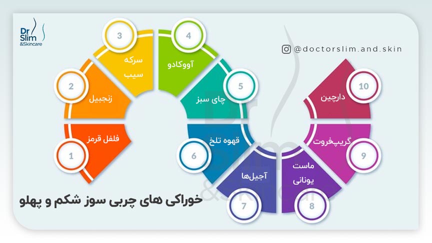 رژیم غذایی چربی سوزی شکم و پهلو