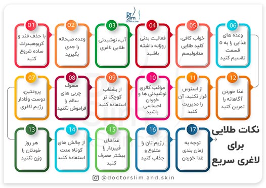 نکات طلایی برای لاغری سریع