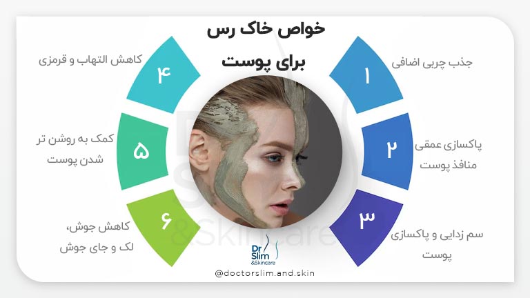 ماسک خاک رس برای لک صورت