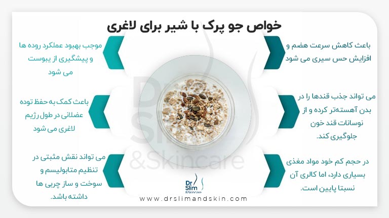 جو پرک با شیر برای لاغری