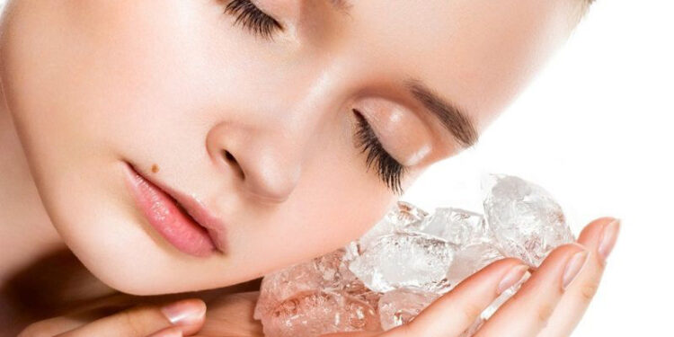 بوتاکس صورت با یخ