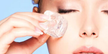 بوتاکس صورت با یخ قهوه