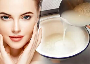 بوتاکس صورت با آرد برنج و گلاب