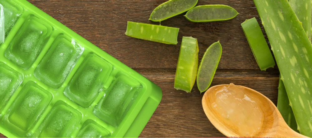 بوتاکس صورت با یخ آلوئه ورا