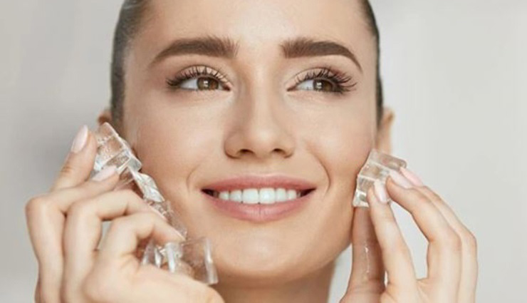 بوتاکس صورت با یخ بابونه